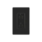 Tomacorriente, receptaculo convencional 120V, 15A, color negro.