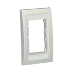 Marco de Placa Frontal Ejecutiva, Para dos Insertos de 1/2 o tres Insertos de 1/3, Color Blanco Mate