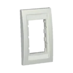 Marco de Placa Frontal Ejecutiva, Para dos Insertos de 1/2 o tres Insertos de 1/3, Color Blanco Mate - Image 2