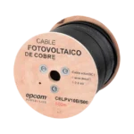 Carrete de 500 Metros / Cable Fotovoltaico Negro / 6mm² (10AWG) / Material COBRE /  2000 Vcc