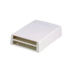 Caja de Montaje en Superficie, Con Accesorio para Resguardo de Fibra Óptica, Para 12 Módulos Mini-Com, Color Blanco - Image 2