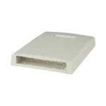 Caja de Montaje en Superficie, Con Accesorio para Resguardo de Fibra Óptica, Para 6 Módulos Mini-Com, Color Blanco Mate