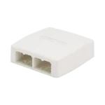 Caja de Montaje en Superficie, Para 4 Módulos Mini-Com, Color Blanco Mate
