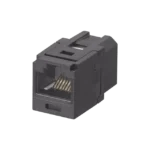 Módulo Acoplador RJ45 a RJ45, Mini-Com, Categoría 6, Color Negro