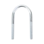 Abrazadera tipo U de 2 ", con acabado Electro Zinc, no incluye tuercas y arandelas