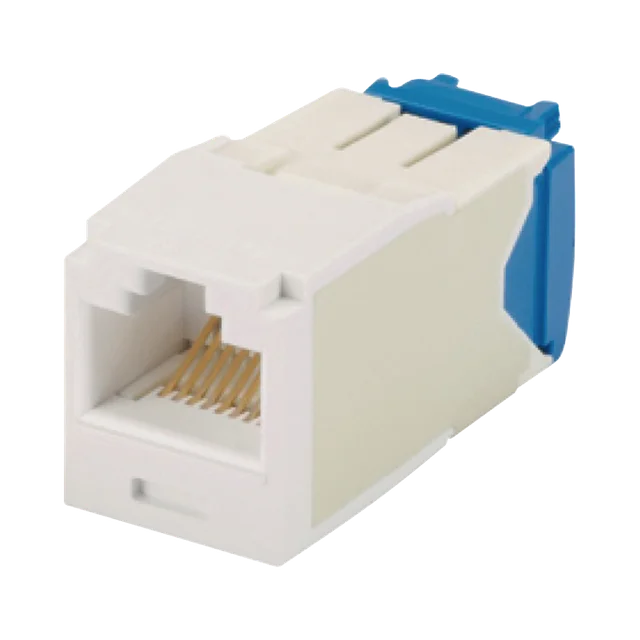 CJ6X88TGWH-h Conector Jack RJ45 Estilo TG, Mini-Com, Categoría 6A, de 8 posiciones y 8 cables, Color Blanco - Image 1