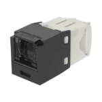 Conector Jack RJ45 Estilo TG con Ventana, Mini-Com, Categoría 6, de 8 posiciones y 8 cables, Color Negro