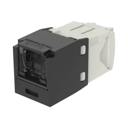 Conector Jack RJ45 Estilo TG con Ventana, Mini-Com, Categoría 6, de 8 posiciones y 8 cables, Color Negro