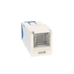 Conector Jack RJ45 Estilo TG con Ventana, Mini-Com, Categoría 6A, de 8 posiciones y 8 cables, Color Blanco