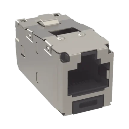 Conector Jack RJ45 Blindado, Estilo TG, Mini-Com, Categoría 6, de 8 posiciones y 8 cables, Color Negro