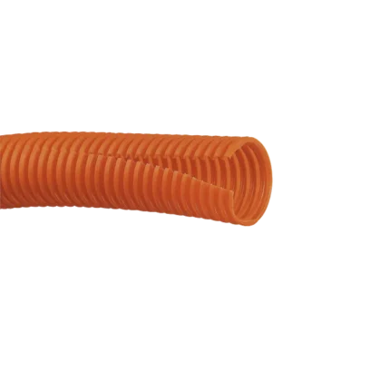 Tubo Corrugado Abierto para Protección de Cables, .50 (12.7 mm) de Diámetro, 30.5 m de Largo, Color Naranja