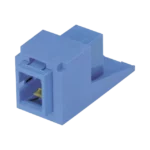 Módulo Acoplador SC Simplex, para Fibra Óptica Monomodo OS1/OS2, Tipo Mini-Com, Color Azul
