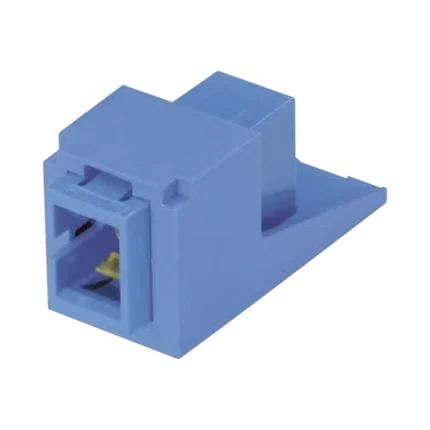 Módulo Acoplador SC Simplex, para Fibra Óptica Monomodo OS1/OS2, Tipo Mini-Com, Color Azul