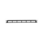 Panel de Parcheo Modular Mini-Com (Sin Conectores), Plano, Totalmente Blindado, de 24 puertos, 1UR