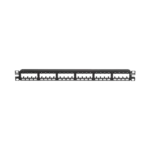 Panel de Parcheo Modular Mini-Com (Sin Conectores), Plano de Instalación al Ras, Sin Blindaje, de 24 puertos, 1UR