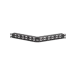 Panel de Parcheo Modular Mini-Com (Sin Conectores), Angulado, Sin Blindaje, Alta Densidad, de 48 puertos, 1UR