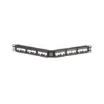 Panel de Parcheo Modular Mini-Com (Sin Conectores), Angulado, Sin Blindaje, Con Etiqueta y Cubierta, de 24 puertos, 1UR - Image 2