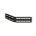 Panel de Parcheo Modular Mini-Com (Sin Conectores), Angulado, Sin Blindaje, Con Etiqueta y Cubierta, de 48 puertos, 2UR - Image 2