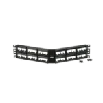 Panel de Parcheo Modular Mini-Com (Sin Conectores), Angulado, Sin Blindaje, Con Etiqueta y Cubierta, de 48 puertos, 2UR - Image 3