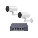 Kit de cámaras WiFi Para Uso en Exterior / PoE Estandar Af / 2 piezas CS-H5/3MP/ 1 Pieza de Switch DS-3E1505P-EI/M / Vision Nocturna a Color / IP67 / Audio Bidireccional / Luz y Sirena / 4 Puertos 1000 Mbps PoE+ / 1 Puerto 1000 Mbps Uplink - Image 2