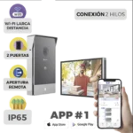 Videoportero IP Conexión a 2 Hilos / Con Monitor Wi-Fi para Interior / Frente de Calle  IP65 Uso En Exterior Debe Tener Protección / Cámara 3 Megapíxel / Llamada a la App / Apertura remota  / Soporta 2 Puertas / Ranura para Mic - Image 16