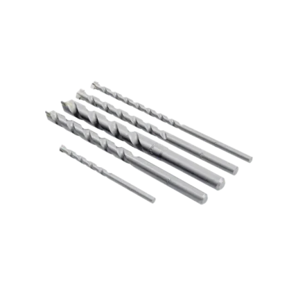 Juego de 5 Pzas. de Broca para Concreto, Zanco Recto (3/16", 1/4", 5/16", 3/8" y 1/2").
