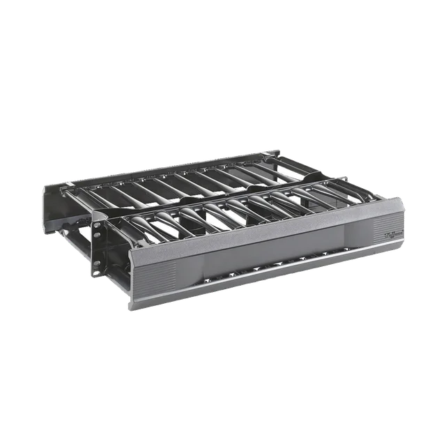 DCHD2-h Organizador de Cables Horizontal CableTek, Doble (Frontal y Posterior), Para Rack de 19in, 2 UR - Image 1
