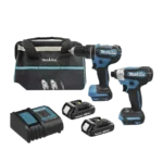 Kit de Rotomartillo Atornillador DHP485Z + Atornillador de Impacto DTD157Z, incluye 2 Baterías BL1815N, 1 Cargador DC18SD y Maleta de lona.