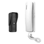 Kit de Audioportero Analógico a 2 Hilos / Apertura de 2 Puertas / Diferentes Tonos y Volúmenes de Timbre / Protección IP55