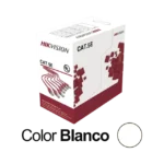 Bobina de Cable UTP 305 Metros / Cat5E (24 AWG) / Color Blanco / PVC (CM) / Uso en Interior / 100% Cobre / Aplicaciones de CCTV y Redes de Datos