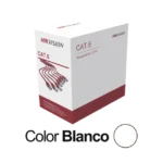 Bobina de Cable UTP 305 Mts / Cat 6 (24 AWG) / Color Blanco / PVC (CM) / Uso en Interior / CCA (Cobre con Aluminio) / Aplicaciones de CCTV y Redes de Datos - Image 2