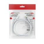 Cable de Parcheo (Patch Cord) / UTP / Cat. 6 (24 AWG) / 1 Metro / Color Blanco / Ideal para PoE+ / Interior