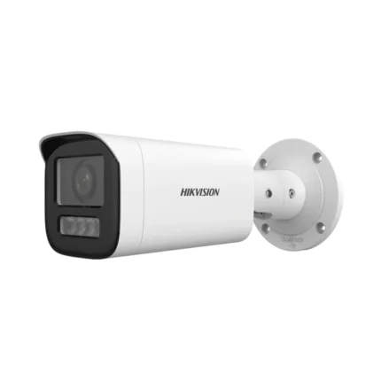 Bala IP 4 Megapíxel / Lente Motorizado 2.8 a 12 mm / Dual Light (50 mts IR + 50 mts Luz Blanca) / ACUSENSE Lite / Microfono Integrado / Exterior IP67 / WDR 120 dB / PoE  / Micro SD