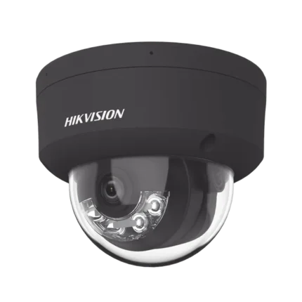 Domo IP 4 Megapixel / Color Negro / Lente 2.8 mm / Dual Light (30 mts Luz Blanca + 30 mts IR) / 2 Micrófonos Integrados / ACUSENSE / Exterior IP67 / IK10 / WDR 120 dB / PoE / ONVIF / Micro SD / Metal / ACUSEARCH