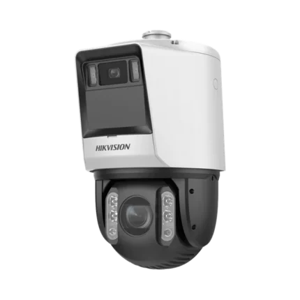 [TandemVu] PTZ IP 4 Megapixel con Cámara Panoramica 6 Megapixel / 32X Zoom / 200 mts IR / 30 mts Luz Blanca / ACUSENSE / IP66 / Alerta Audible y Luz Estroboscopica / Autoseguimiento / Hi-PoE / Alarmas I/O / Ultra Baja Iluminación / Micro SD