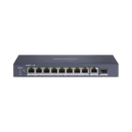 Switch PoE+ / No Administrable / 7 Puertos 1000 Mbps 802.3 af/at (30 W) / 2 Puertos 1000 Mbps Hi-PoE (90 W) / 1 Puertos 1000 Mbps Uplink / 1 Puerto SFP / Modo Extendido hasta 300 Metros / 110 Watts