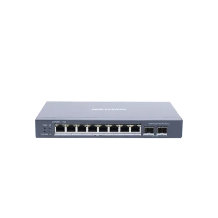 Switch Gigabit PoE+ / Administrable / 8 Puertos Gigabit PoE+ / 2 Puertos SFP / Configuración Nube Hik-Partner Pro / Modo Extendido hasta 300 Metros / 110 W
