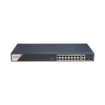 Switch Gigabit PoE+ / Administrable / 16 Puertos 1000 Mbps PoE+ (4 Puertos PoE++ 90 W) / 2 Puertos 1000 Mbps de Uplink / 2 Puertos SFP / Configuración Nube Hik-PartnerPro / Modo Extendido hasta 300 Metros / 230 W