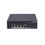 Switch Industrial con UPS / Administrable Gigabit / 3 Puertos Gigabit PoE+ (30 W) + 1 Puertos Gigabit PoE++ (90 W) / 2 Puertos SFP / 120 W Total / 48 a 57 VCD / Ideal para Proyectos / 300 Metros de Distancia