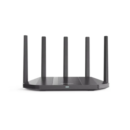 Router Inalámbrico / Wifi 6 / Hasta 3000 Mbps / MESH / Doble Banda AC (2.4 GHz y 5 GHz) / 4 Puertos 1000 Mbps /  5 Antenas Omnidireccional / Interior / Beamforming Optimizado /  Administración Gratuita desde la Nube