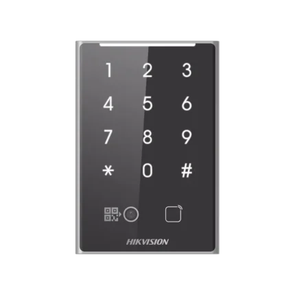 Lector de Tarjetas PROX EM y de Códigos QR / Teclado para Contraseña / Compatible con Controladores DSK2600 Series Hikvision / Comunicación RS485 y WIEGAND