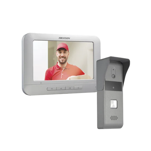DSKIS203T-h Kit de Videoportero Analógico con Pantalla LCD a Color de 7" / Frente de Calle para Exterior IP65 / Salida de Relevador - Image 1