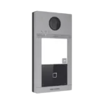 Videoportero IP 2 Megapixel / Llamada y Apertura Remota desde App Hik-Connect / PoE / Exterior IP65 + Antivandalico IK08 / 1 Departamento / Apertura con Tarjeta / Soporta 2 Puertas y hasta 6 Monitores