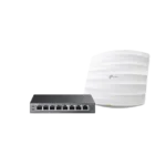 Kit de access point EAP245 y switch PoE TL-SG108PE, doble banda AC, hasta 1750 Mbps, 1 puerto Gigabit