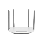 Router Inalámbrico ISP doble banda AC, 2.4 GHz y 5 GHz Hasta 1167 Mbps, 4 antenas externas omnidireccional, 3 Puertos LAN 10/100/1000 Mbps, 1 Puerto WAN 10/100/1000 Mbps
