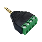 Conector de audio de 3.5mm macho a terminal de tornillo de 4 pines - Image 2