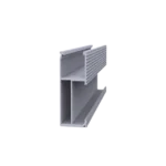Riel 8 para montaje de módulos fotovoltaicos de aluminio anodizado de 4050mm.
