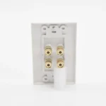 Placa de Pared | Postes de Unión Tipo Banana | Conexión para 2 Altavoces | Fácil Instalación | Conectores Chapados en Oro - Image 6