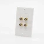 Placa de Pared | Postes de Unión Tipo Banana | Conexión para 2 Altavoces | Fácil Instalación | Conectores Chapados en Oro - Image 3