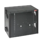 Gabinete AccessPlus de Montaje en Pared de 19in, Rieles Numerados y Roscados #10-32, Puerta con Ventana de Seguridad, 700 mm de Ancho, 637 mm de Profundidad, 12 UR, Color Negro